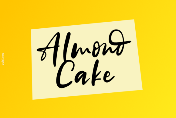 Almond Cake: A Friendly Handwritten Font for Branding