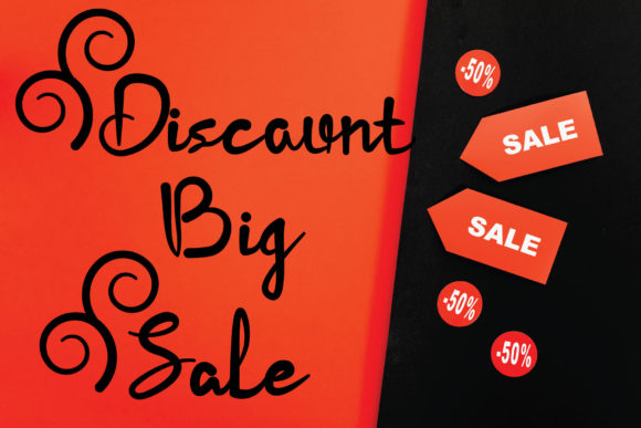 Discount Big Sale: A Retro Script Font for Makers