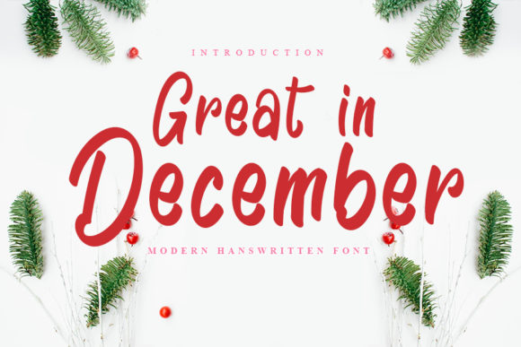 Great in December: A Handwritten Font for Small Business Branding
