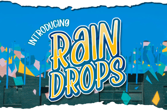 Raindrops Font: A Simple Handwritten Typeface for Branding