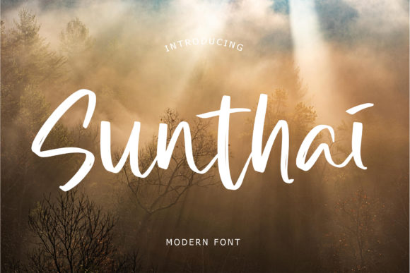 Sunthai: A Modern Script Typeface for Digital Brands