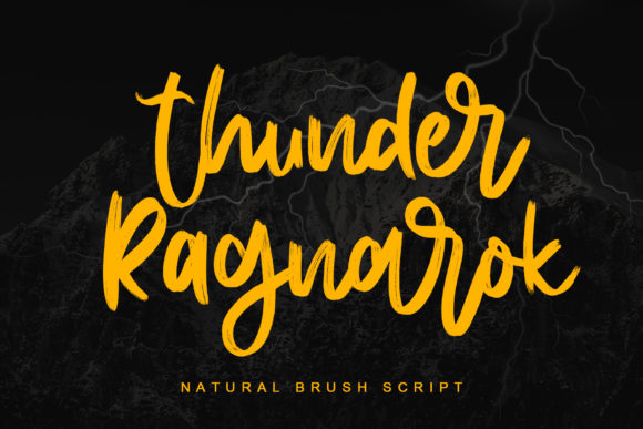 Thunder Ragnarok Font Review: A Bold Script for Web Design